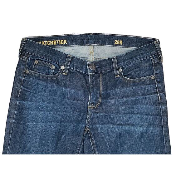 J. Crew Womens Jeans Matchstick Size 28R 33.5 Inseam Dark Blue Wash Excellent - Picture 4 of 6